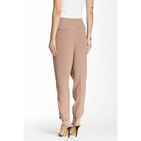 $150 Vertigo Women’s Solid Two-Pocket Pleated Cropped Pants Size M Trousers - Picture 2 of 8